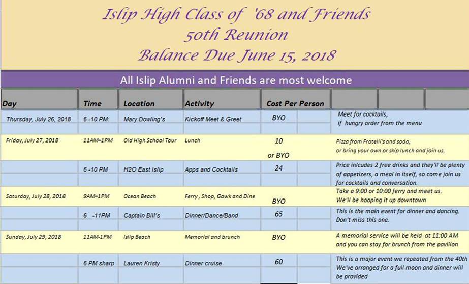 Friday 1100, July 27th at 401 MainStreet, Islip